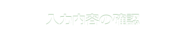 入力内容の確認